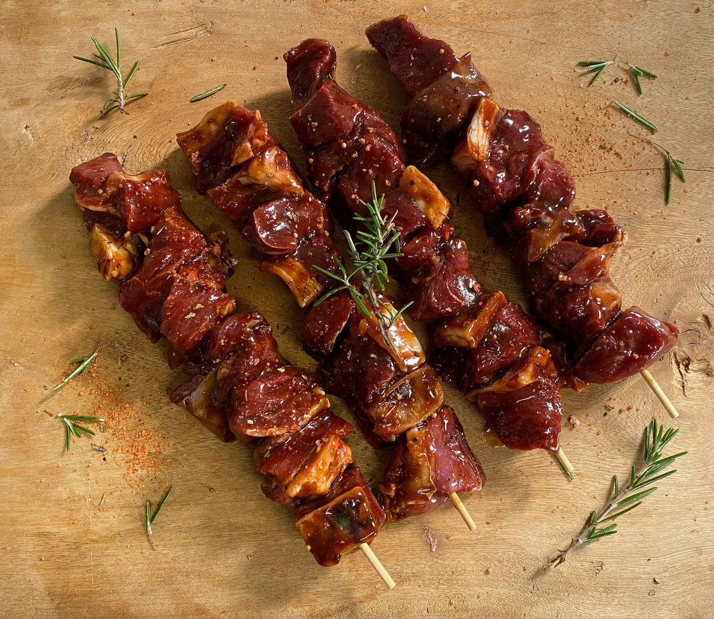 Marinated mutton sosaties