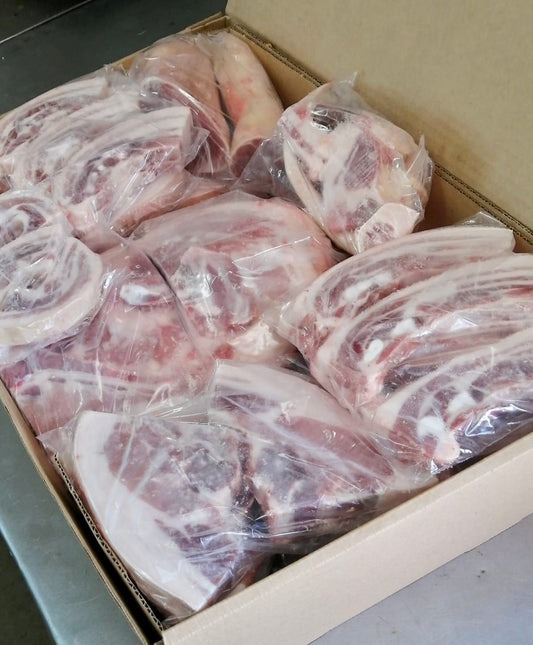 Half/whole pork cut up and packed